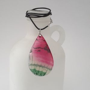 Rose & Green Agate Pendant Necklace